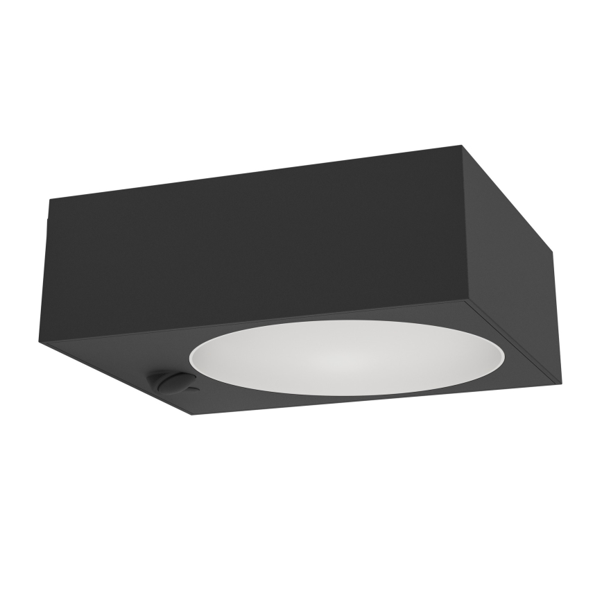 Eglo - LED solarna svetilka s senzorjem LED/6,5W/3,7V 2000 mAh črna