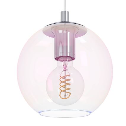 Eglo - Viseči lestenec na žici 10xE27/60W/230V sijajni krom/prozorno steklo