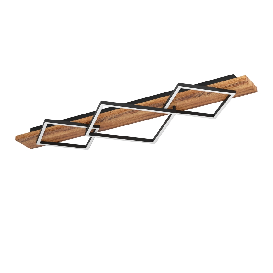 Eglo - LED stropna svetilka 2xLED/13W/230V + LED/16W črna/rjava