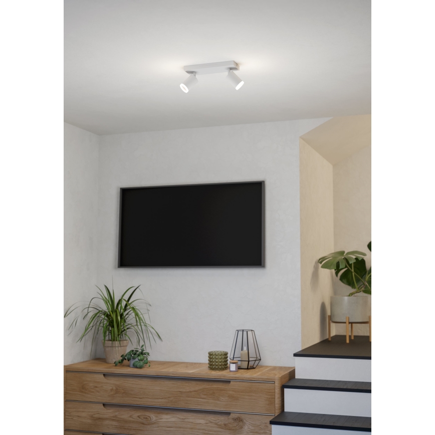 Eglo - LED RGBW točkovno svetilo s funkcijo zatemnjevanja 2xLED/3,7W/230V 2700-6500K bela