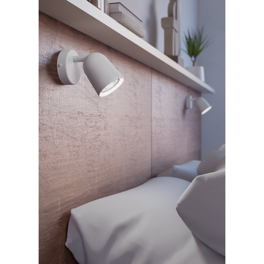 Eglo - Stensko točkovno svetilo 1xGU10/5W/230V belo