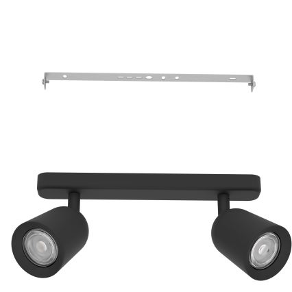 Eglo - Stropna smerna svetilka 2xGU10/10W/230V črna
