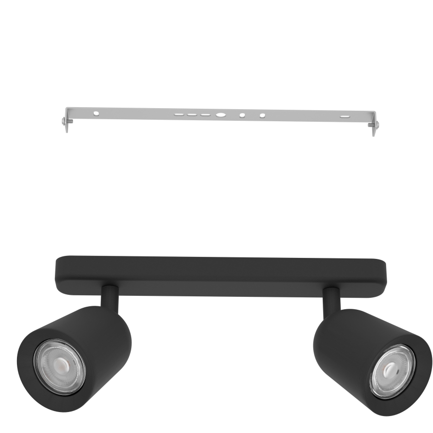 Eglo - Stropna smerna svetilka 2xGU10/10W/230V črna