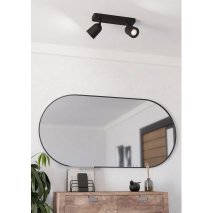 Eglo - Stropna smerna svetilka 2xGU10/10W/230V črna