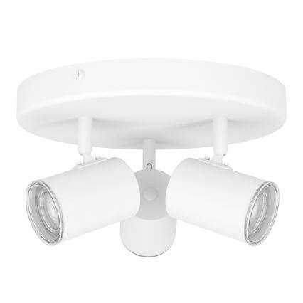 Eglo - kopalniško usmerjeno svetilo 3xGU10/5W/230V, premer 25 cm, IP44, belo
