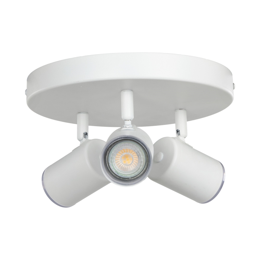 Eglo - kopalniško usmerjeno svetilo 3xGU10/5W/230V, premer 25 cm, IP44, belo