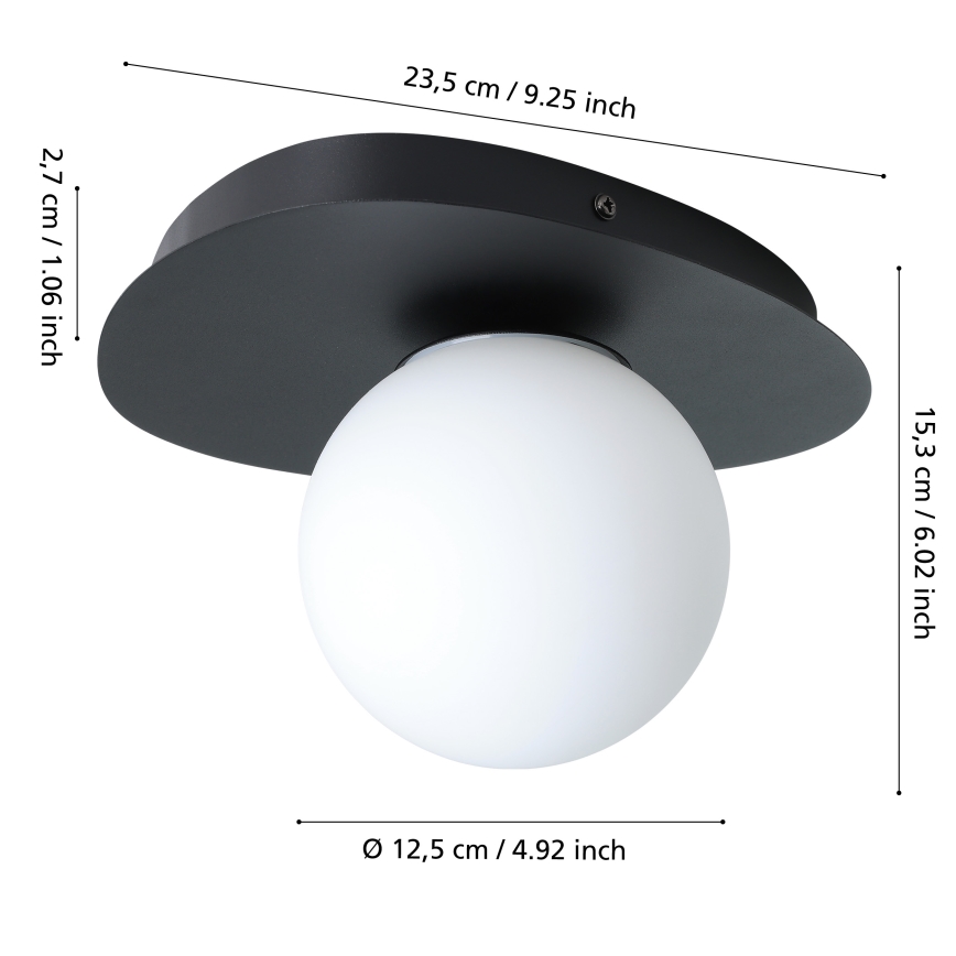 Eglo - LED kopalniška stenska svetilka 1xG9/4,2W/230V IP44 črna