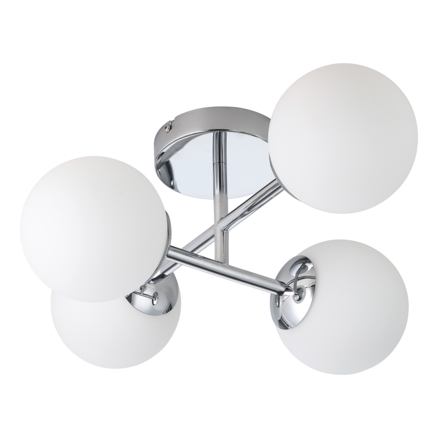 Eglo - LED kopalniški stropni lestenec za površinsko montažo, 4xG9/4,2W/230V, IP44, sijajni krom