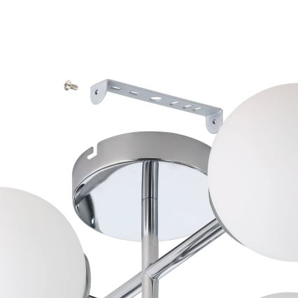 Eglo - LED kopalniški stropni lestenec za površinsko montažo, 4xG9/4,2W/230V, IP44, sijajni krom