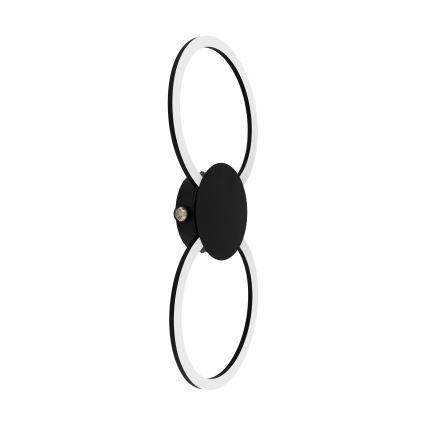 Eglo - LED stenska svetilka LED/20W/230V + LED/0,91W črna