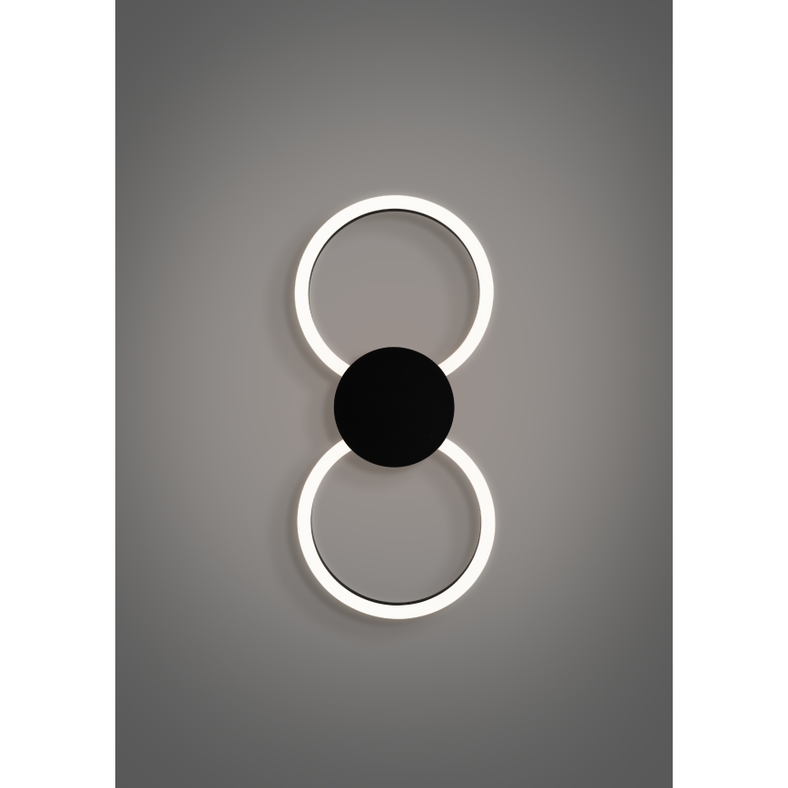 Eglo - LED stenska svetilka LED/20W/230V + LED/0,91W črna