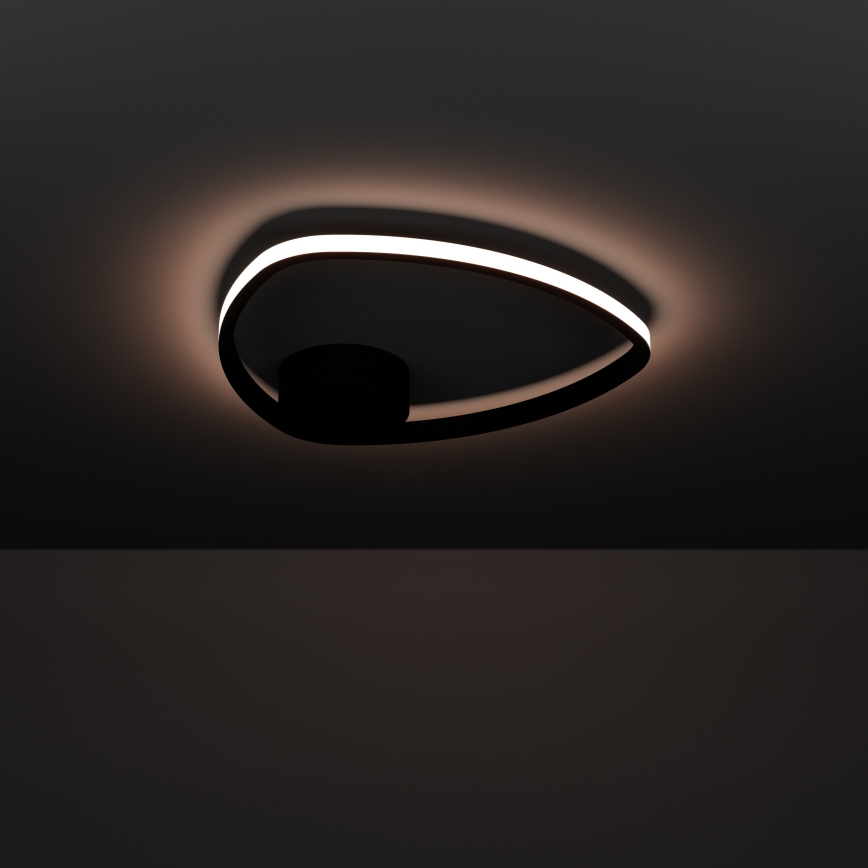 Eglo - LED stropna svetilka LED/9,7W/230V 2700/4000/6500K, premer 37,5 cm, črna