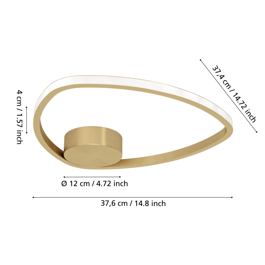 Eglo - LED stropna svetilka LED/9,7W/230V 2700/4000/6500K Ø 37,5 cm zlata