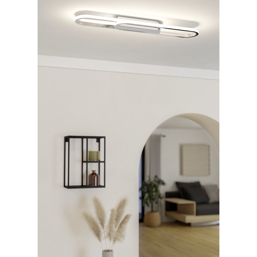 Eglo - LED stropna svetilka LED/20W/230V 2700/4000/6500K sijajni krom
