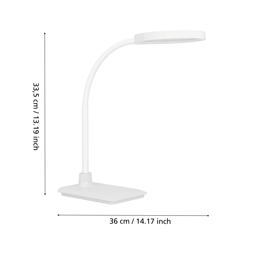 Eglo - fleksibilna LED namizna svetilka z zatemnjevanjem LED/5,5W/230V 2700/4000/6500K bela