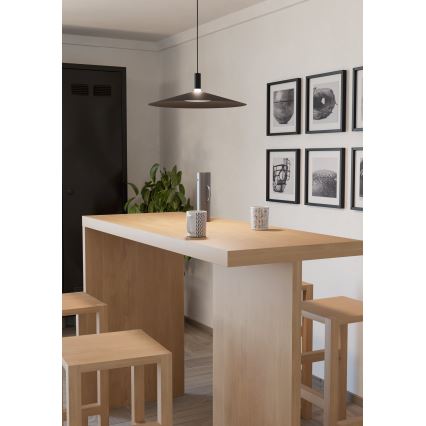 Eglo - LED RGBW zatemnjiv lestenec na jekleni vrvici LED/15,5W/230V 2700-6500K črna