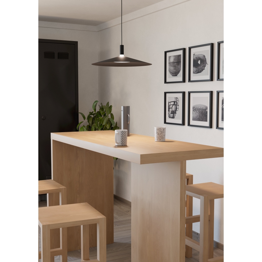 Eglo - LED RGBW zatemnjiv lestenec na jekleni vrvici LED/15,5W/230V 2700-6500K črna