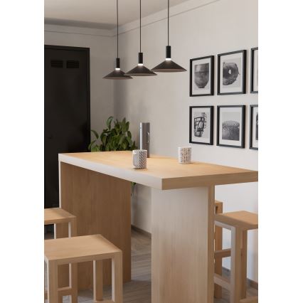 Eglo - LED RGBW Zatemljiv viseči lestenec na kablu 3xLED/7,5W/230V 2700-6500K črna