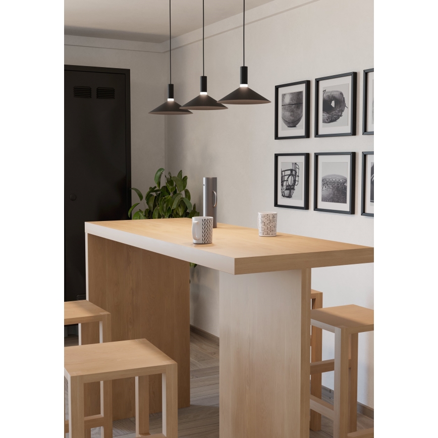 Eglo - LED RGBW Zatemljiv viseči lestenec na kablu 3xLED/7,5W/230V 2700-6500K črna