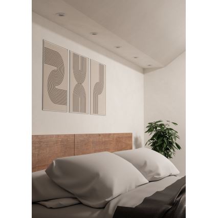 Eglo - Komplet 3x vgradnih LED stropnih točkovnih svetilk 1xGU10/4,5W/230V bela