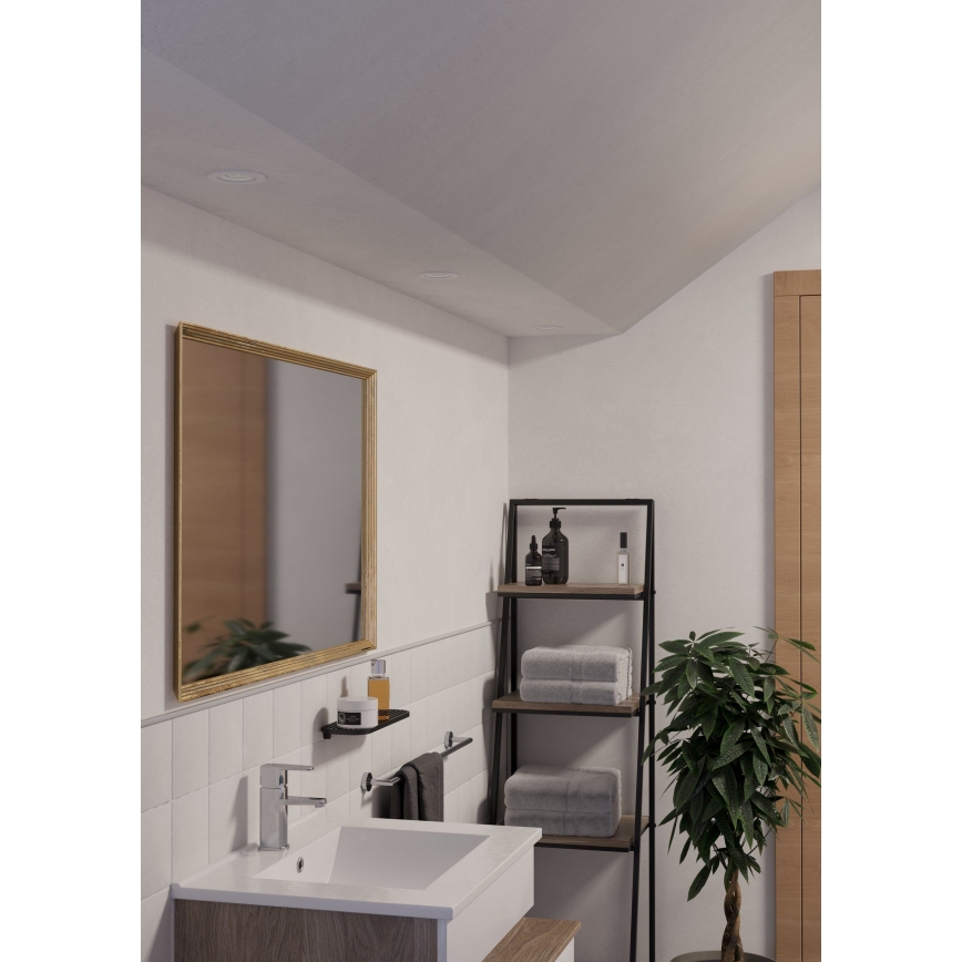 Eglo - LED kopalniško vgradno reflektorsko svetilo 1xGU10/4,5W/230V IP44 belo