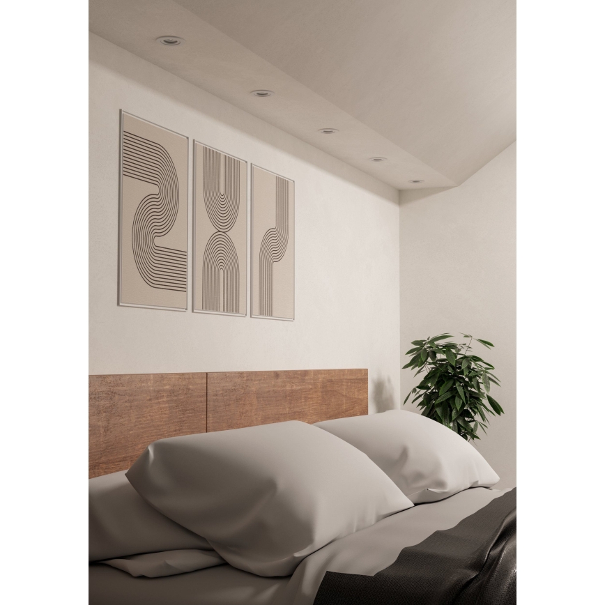 Eglo - Komplet 3x LED vgradnih točkovnih svetilk 1xGU10/4,5W/230V bela