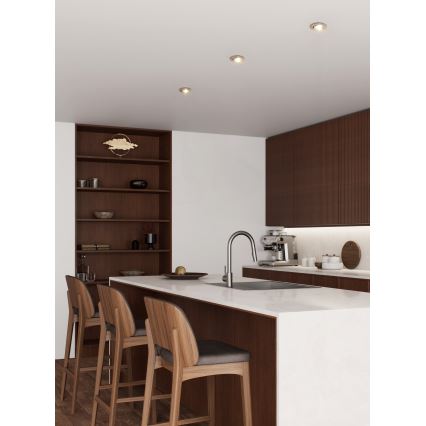 Eglo - LED vgradna točkovna svetilka 1xGU10/4,5W/230V matni krom