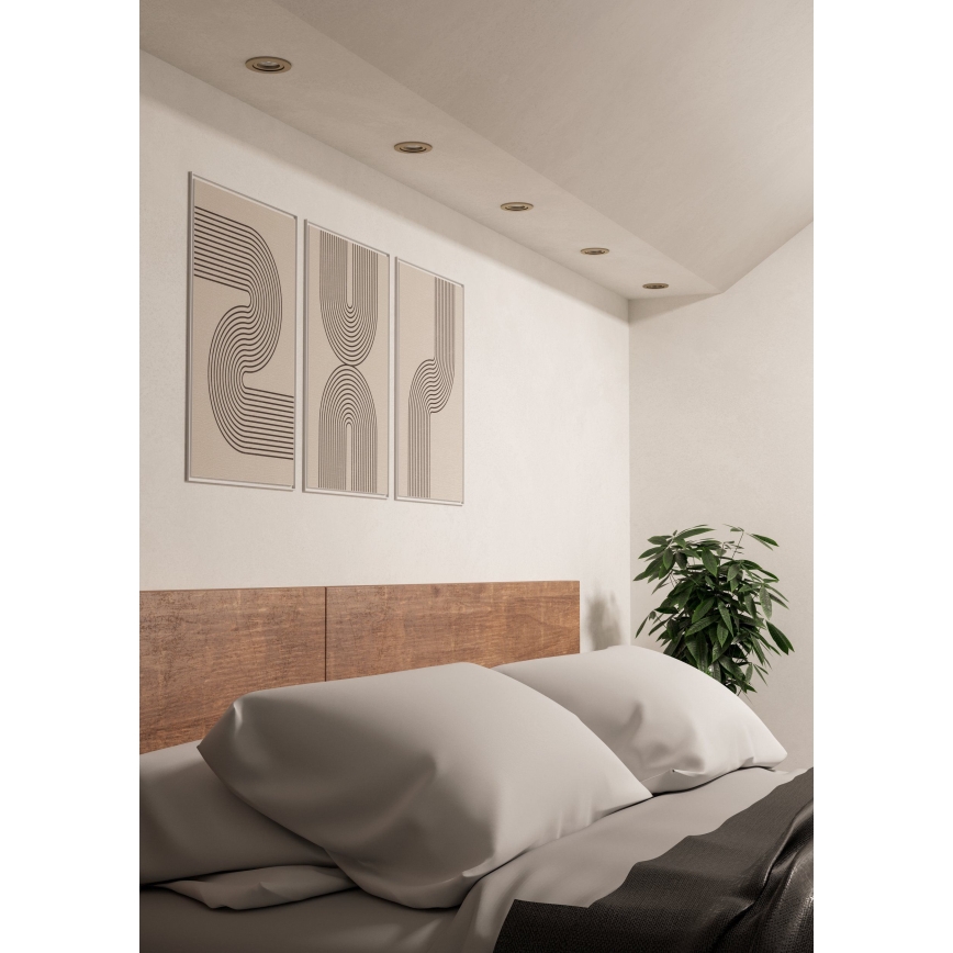 Eglo - LED vgradna točkovna svetilka 1xGU10/4,5W/230V matni krom