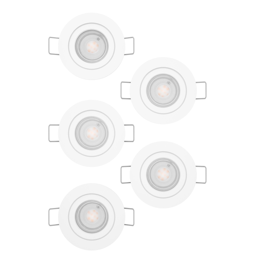 Eglo - Komplet 5x vgradnih LED stropnih točkovnih svetil LED/4,8W/230V 2700/4000/6500K bela