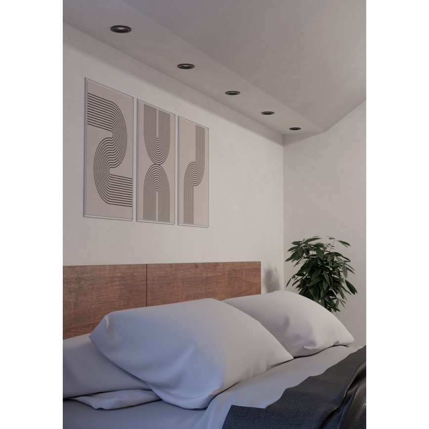 Eglo - Komplet 5x LED vgradnih stropnih točkovnih svetilk LED/4,8W/230V 2700/4000/6500K črna