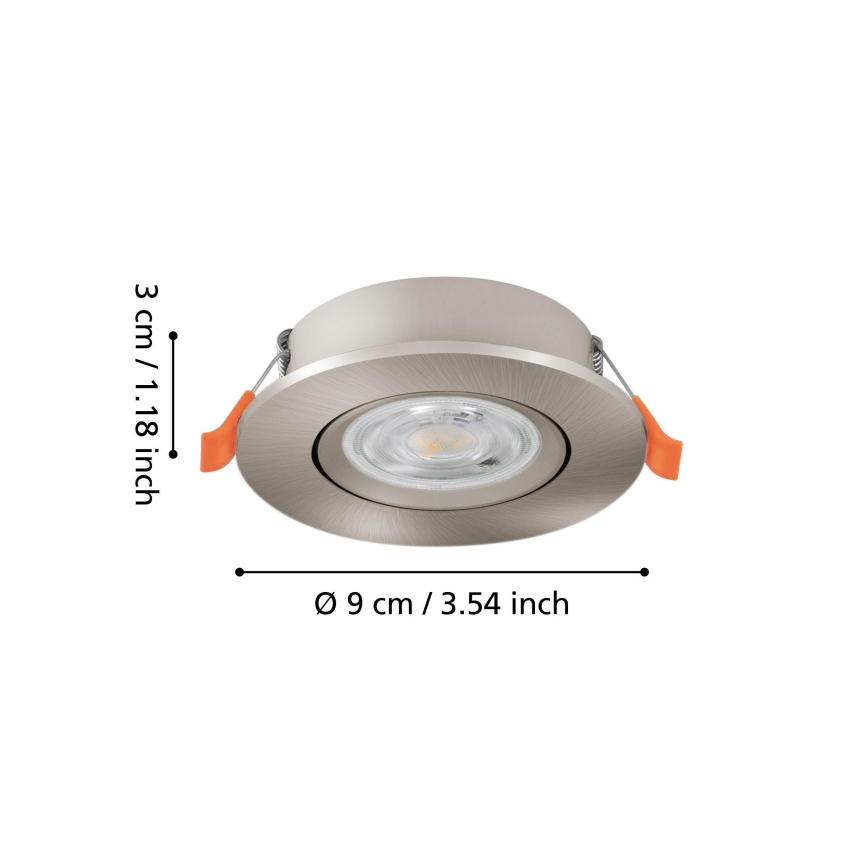 Eglo - LED vgradna točkovna svetilka LED/4,8W/230V 2700/4000/6500K matni krom