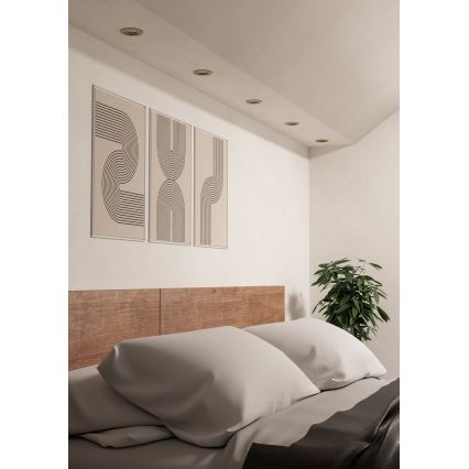 Eglo - KOMPLET 3x vgradnih LED točkovnih svetilk LED/4,8W/230V 2700/4000/6500K mat krom