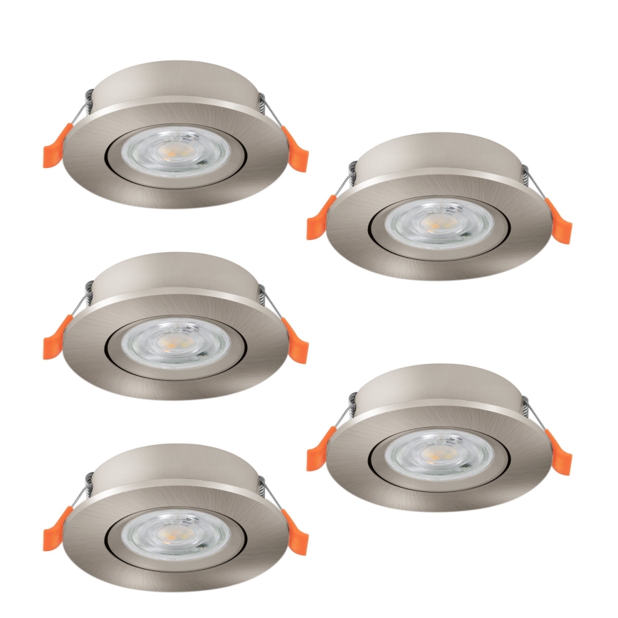 Eglo - Komplet 5x vgradnih LED točkovnih svetil LED/4,8W/230V 2700/4000/6500K matni krom