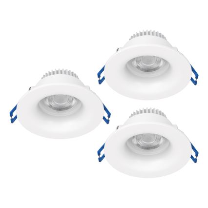 Eglo - Komplet 3x LED vgradno stropno svetilo za kopalnico LED/4,9W/230V 2700/4000/6500K premer 8,8 cm IP65 belo