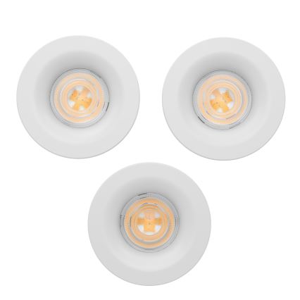 Eglo - Komplet 3x LED vgradno stropno svetilo za kopalnico LED/4,9W/230V 2700/4000/6500K premer 8,8 cm IP65 belo