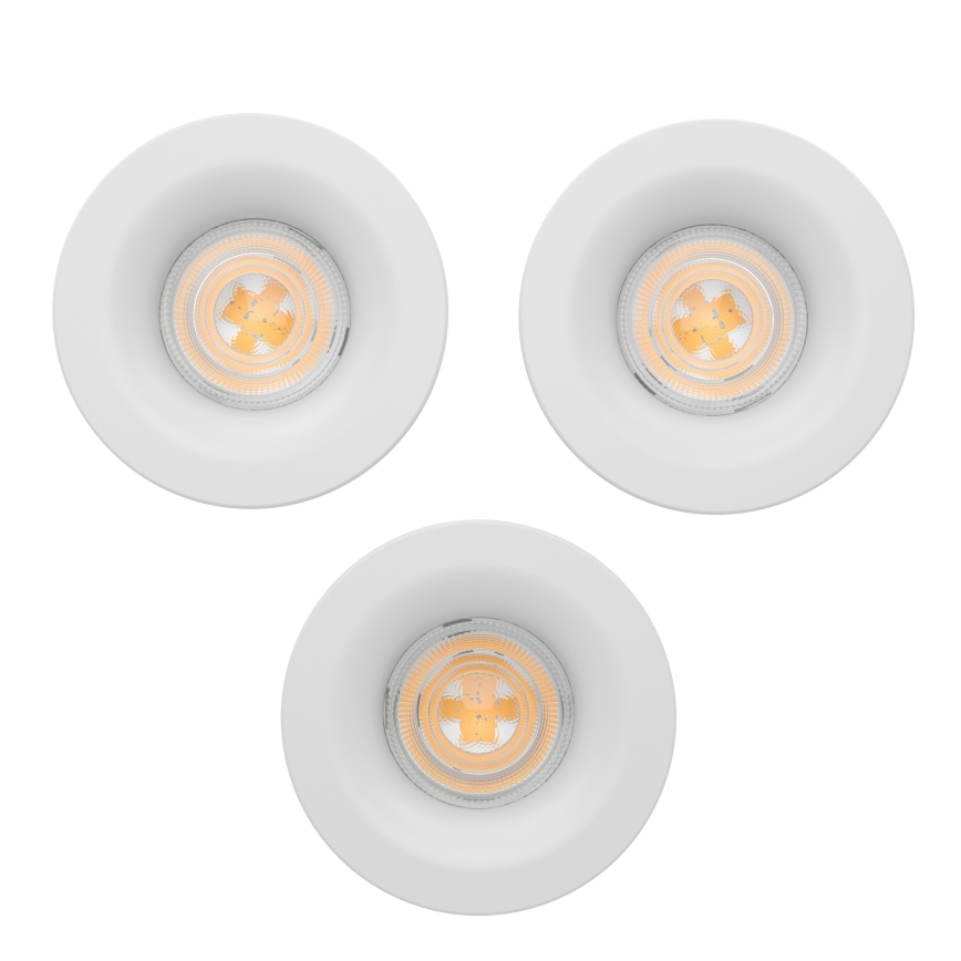 Eglo - Komplet 3x LED vgradno stropno svetilo za kopalnico LED/4,9W/230V 2700/4000/6500K premer 8,8 cm IP65 belo