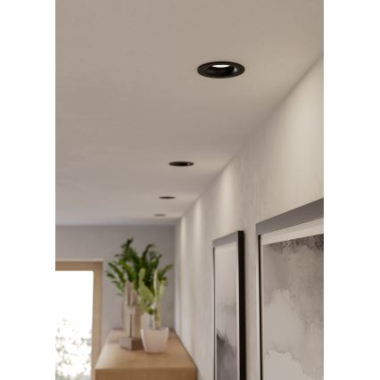 Eglo - LED kopalniška vgradna stropna svetilka LED/4,9W/230V 2700/4000/6500K premer 8,8 cm IP65 črna