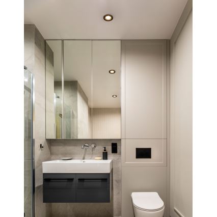 Eglo - Komplet 3 kosov LED vgradnih stropnih svetilk za kopalnico, LED/4,9W/230V, 2700/4000/6500K, premer 8,8 cm, IP65, črna