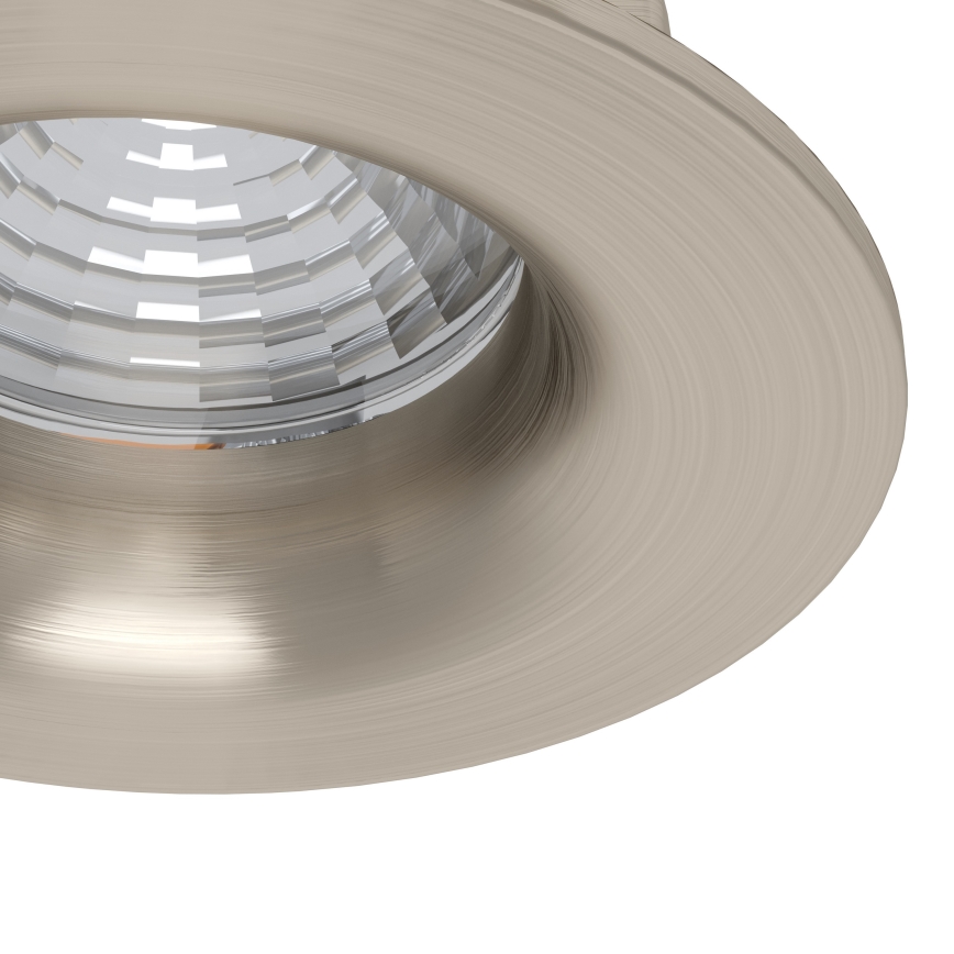 Eglo - Komplet 3x zatemnljivo LED vgradno stropno svetilo LED/4,8W/230V Ø 8,8 cm mat krom