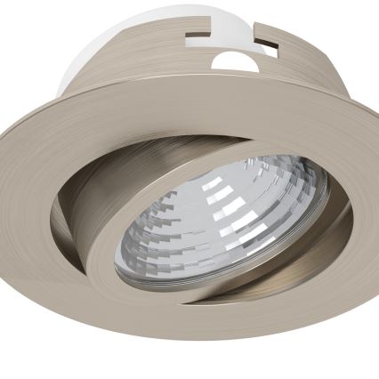 Eglo - Komplet 3x zatemnljivo vgradno stropno LED svetilo LED/6,4W/230V Ø 8,8 cm mat krom