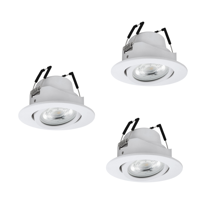 Eglo - KOMPLET 3x LED RGBW vgradne stropne svetilke z možnostjo zatemnitve LED/4,7W/230V 2700-6500K bele