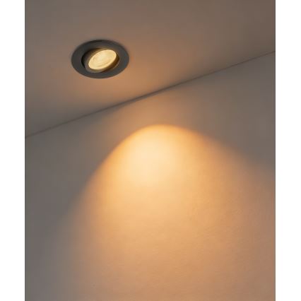 Eglo - KOMPLET 3x LED RGBW zatemnjiva vgradna stropna svetilka LED/4,7W/230V 2700-6500K črna