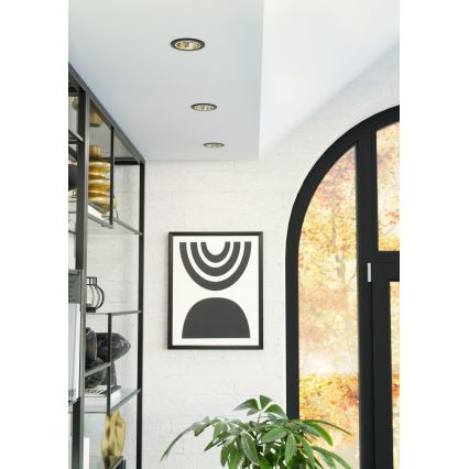 Eglo - LED stropno vgradno svetilo za kopalnico z možnostjo zatemnitve LED/4,8W/230V 2700/4000/6500K IP44 črna