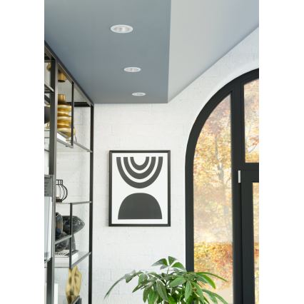 Eglo - LED kopalniška vgradna svetilka z zatemnitvijo LED/4,8W/230V 2700/4000/6500K IP44 bela/zlata