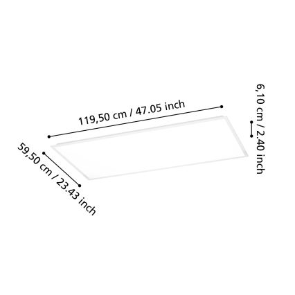 Eglo - površinski LED panel LED/36,5W/230V 2700/4000/6500K 120x60 cm bela