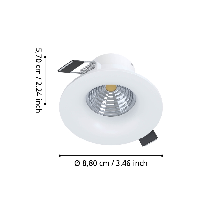Eglo - LED zatemnljivo vgradno stropno svetilo LED/6,4W/230V premer 8,8 cm belo