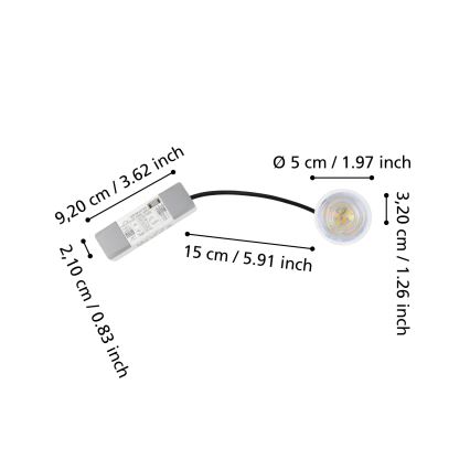 Eglo - Zunanji LED modul LED/4,9W/230V 2700/4000/6500K IP65