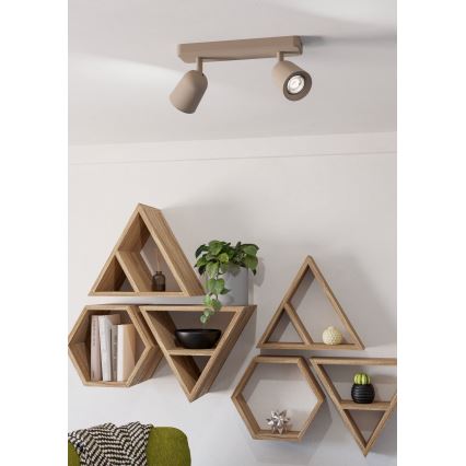 Eglo - Točkovna svetilka 2xGU10/10W/230V bež