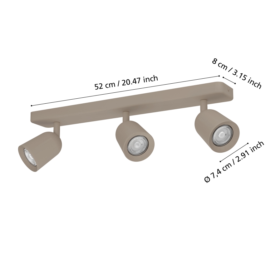 Eglo - Točkovna svetilka 3xGU10/10W/230V bežna
