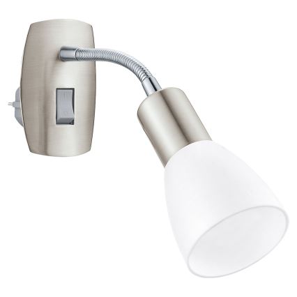Eglo - Stenska svetilka za vtičnico 1xE14/5W/230V mat krom